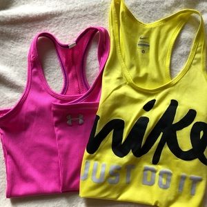 under armour and Nike Tank Tops. 🏃🏼‍♀️